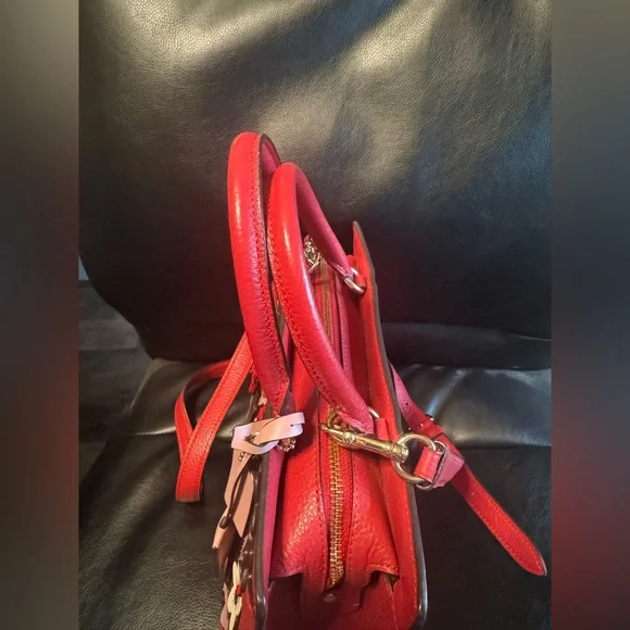 Coach Red floral appliqué Handbag - Picture 12 of 14